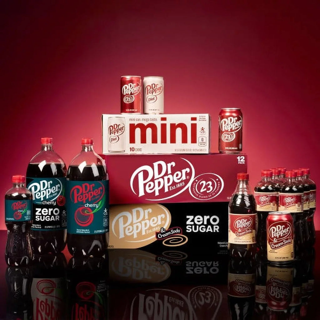 Dr Pepper Zero Sugar Soda Pop; 12 fl oz; 24 Pack Cans