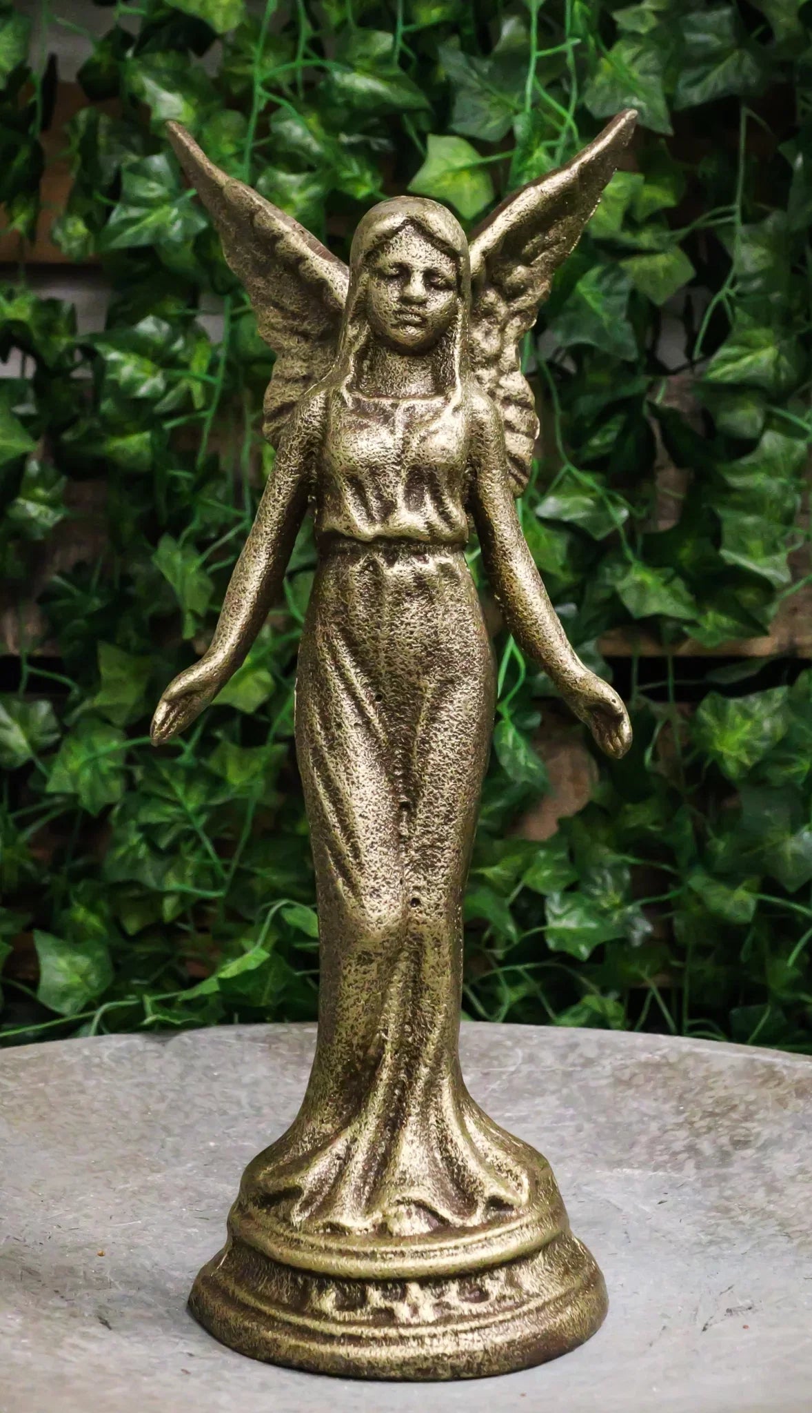 Cast Iron Rustic Enchanted Ventilatortasy Fairy Garden Pixie Faerie Standing Figurine