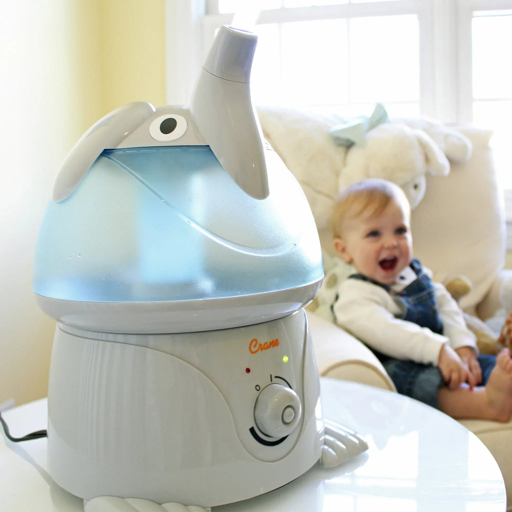 Crane Adorable Ultrasonic Cool Mist Humidifier; Elephant; 1 Gallon; EE-3186-1PK