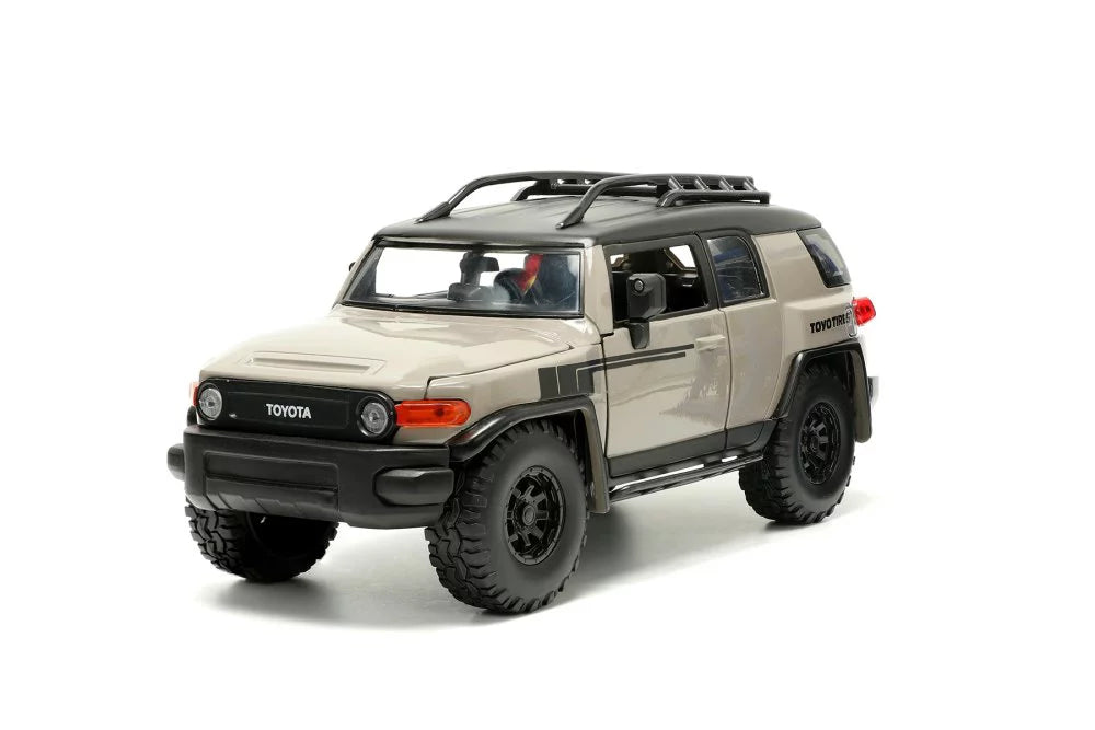 Toyota FJ Cruiser w/ Roof Rack and Extra Wheels; Beige - Jada Toys 34008 - 1/24 scale Diecast Car