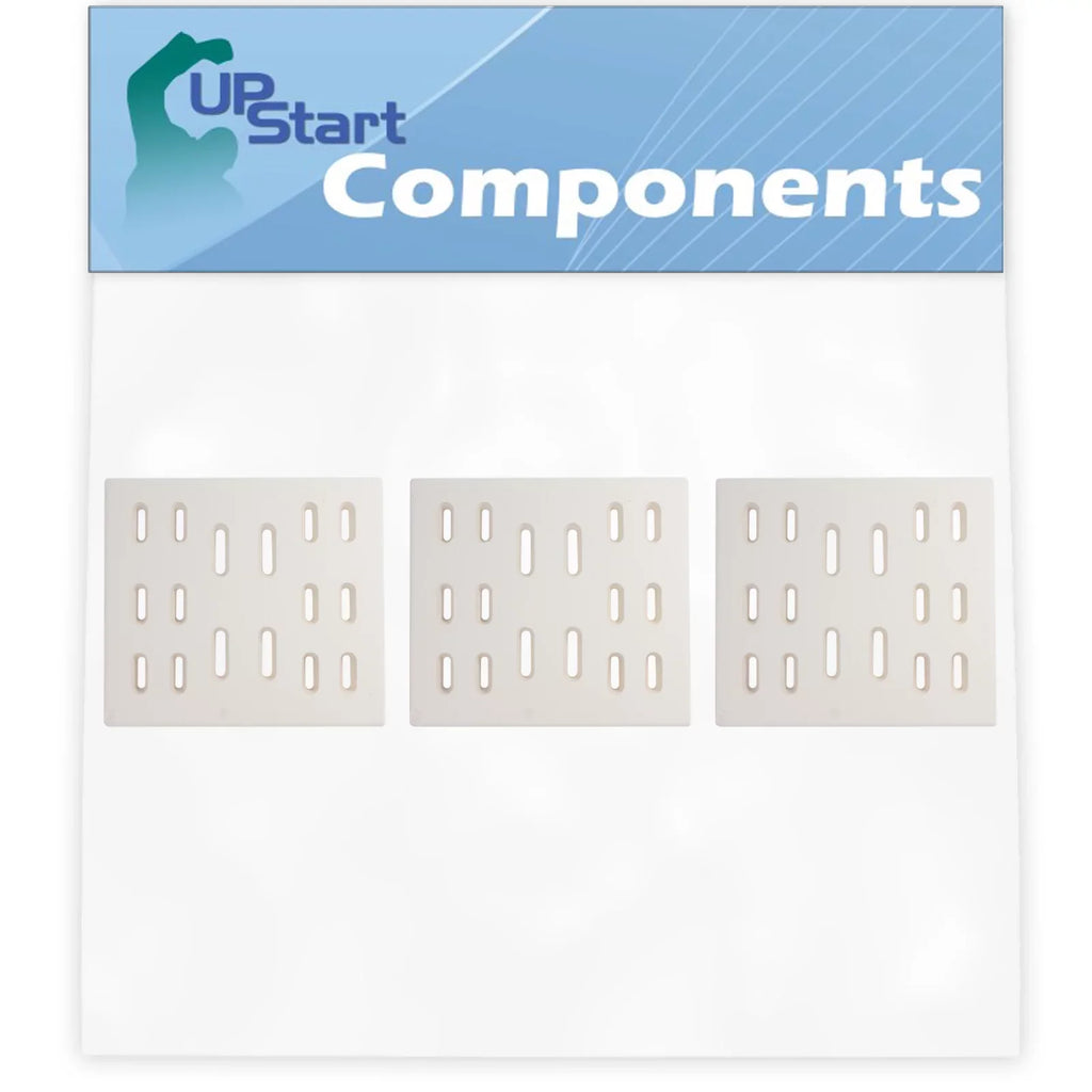 3-Pack BBQ Grill Heat Shield Plate Tent Replacement Parts for Bakers Chefs Y0202XCLP - Compatible Barbeque Ceramic Flame Tamer; Guard; Deflector; Flavorizer Bar; Vaporizer Bar; Burner Cover 8"