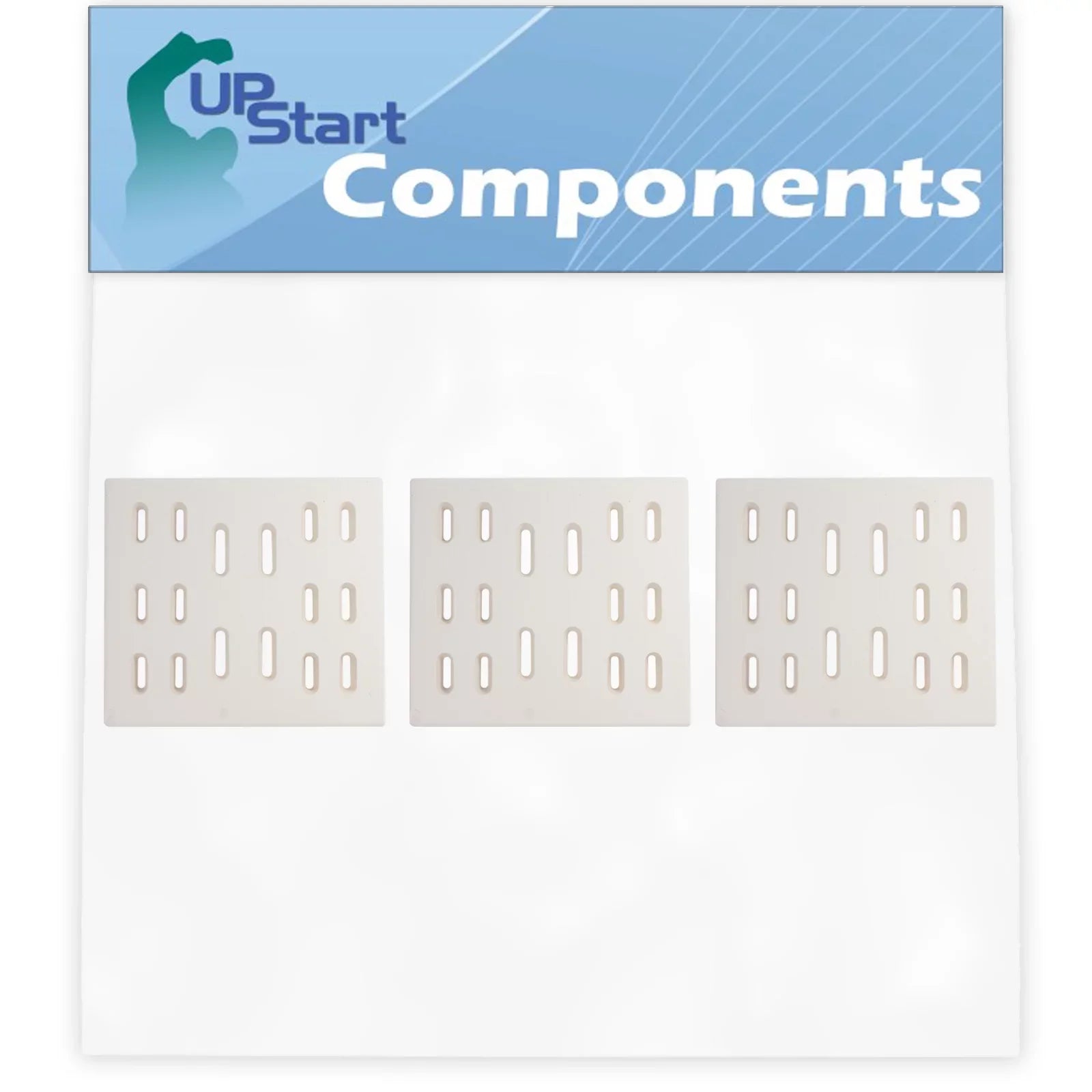 3-Pack BBQ Grill Heat Shield Plate Tent Replacement Parts for Bakers Chefs Y0202XCLP - Compatible Barbeque Ceramic Flame Tamer; Guard; Deflector; Flavorizer Bar; Vaporizer Bar; Burner Cover 8"
