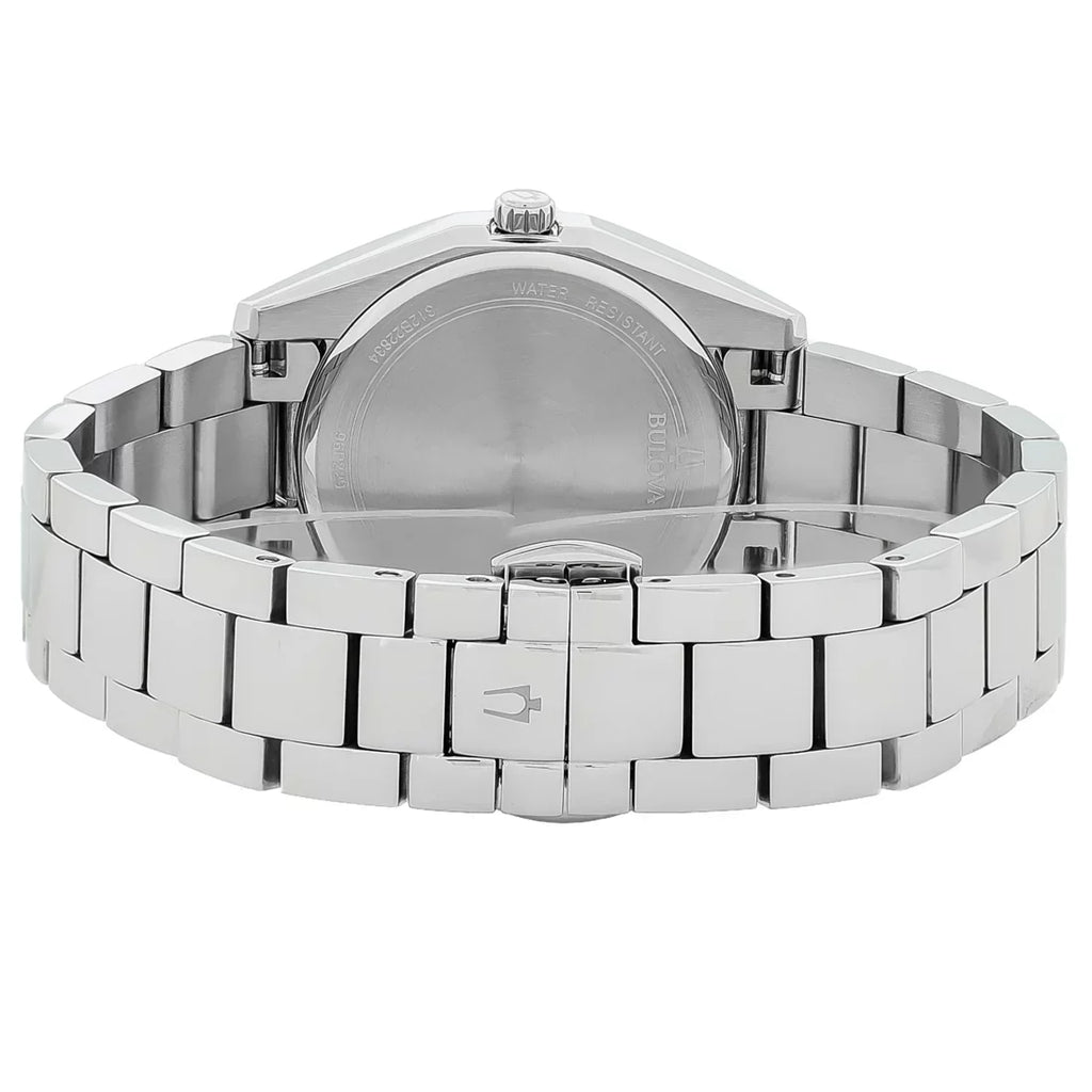 Bulova Surveyor Quartz Diamond Blue Dial Ladies Watch 96P229