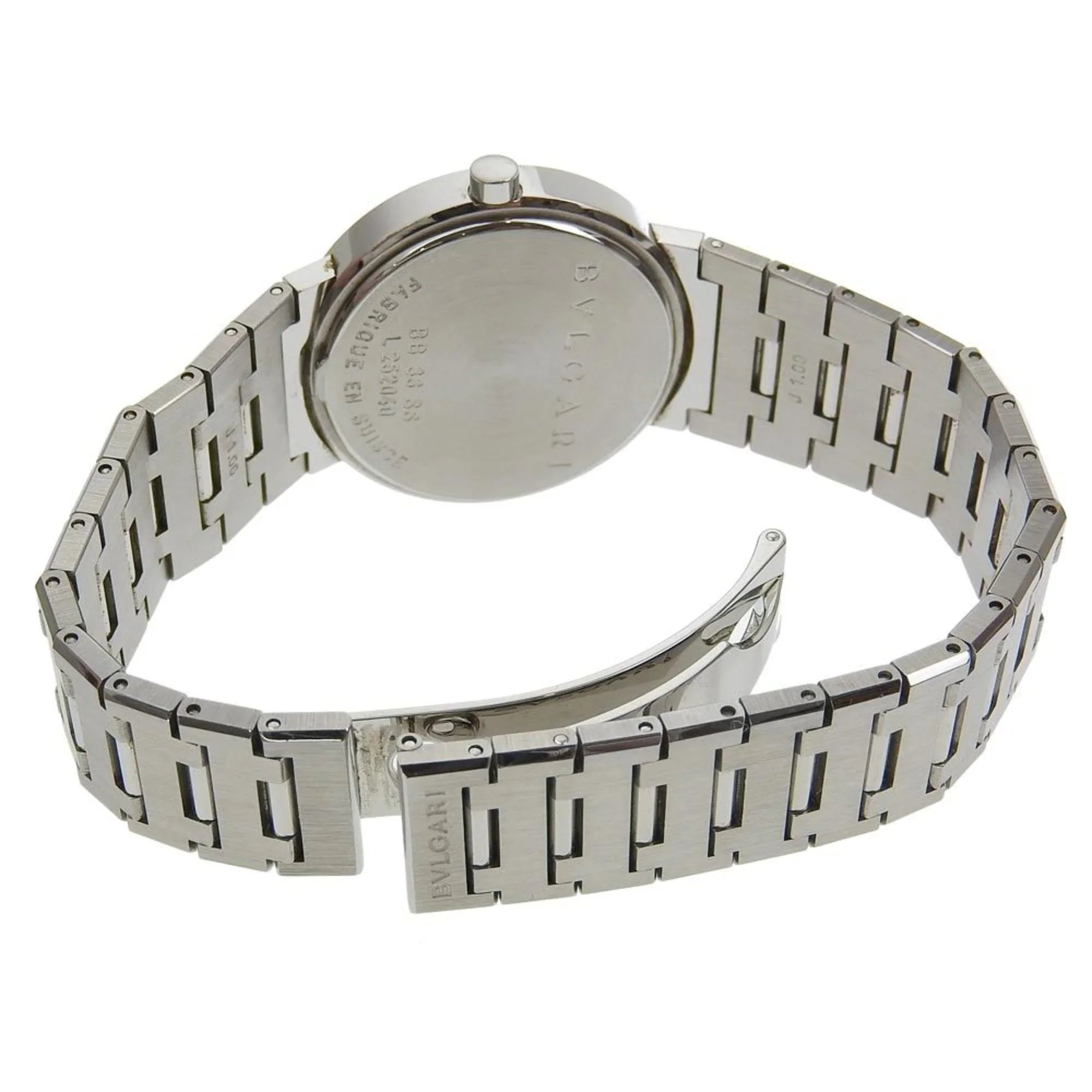 Pre-Owned Bvlgari BVLGARI Watch BB33SS Stainless Steel Quartz Analog Display Black Dial Bulgari Men's I220823033 (Fair)