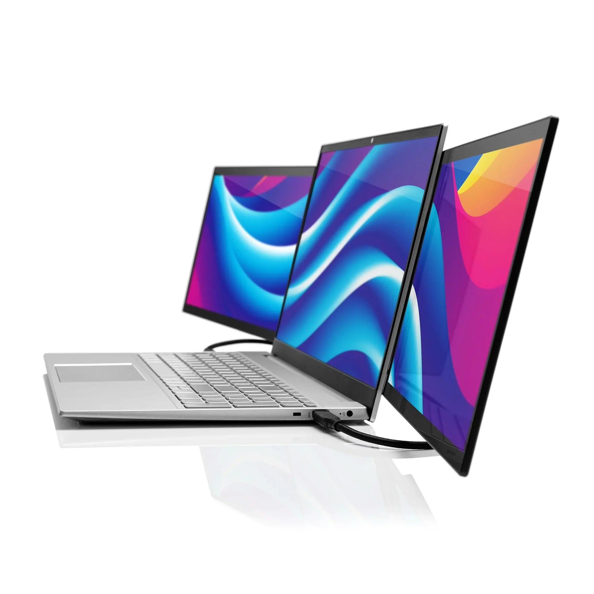 SideTrak Swivel Pro Triple Touch | Touchscreen Ultra Slim Attachable Portable Monitor for Laptops