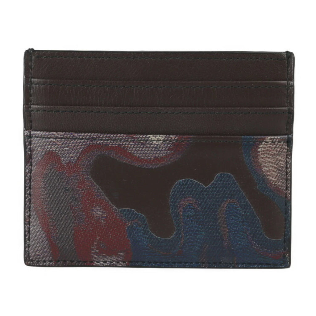 Pre-Owned Christian Dior Dior Card Case 2ESCH135UCN Calf Leather Marron Brown Series Multicolor Camouflage Pattern Business Holder (Like New)
