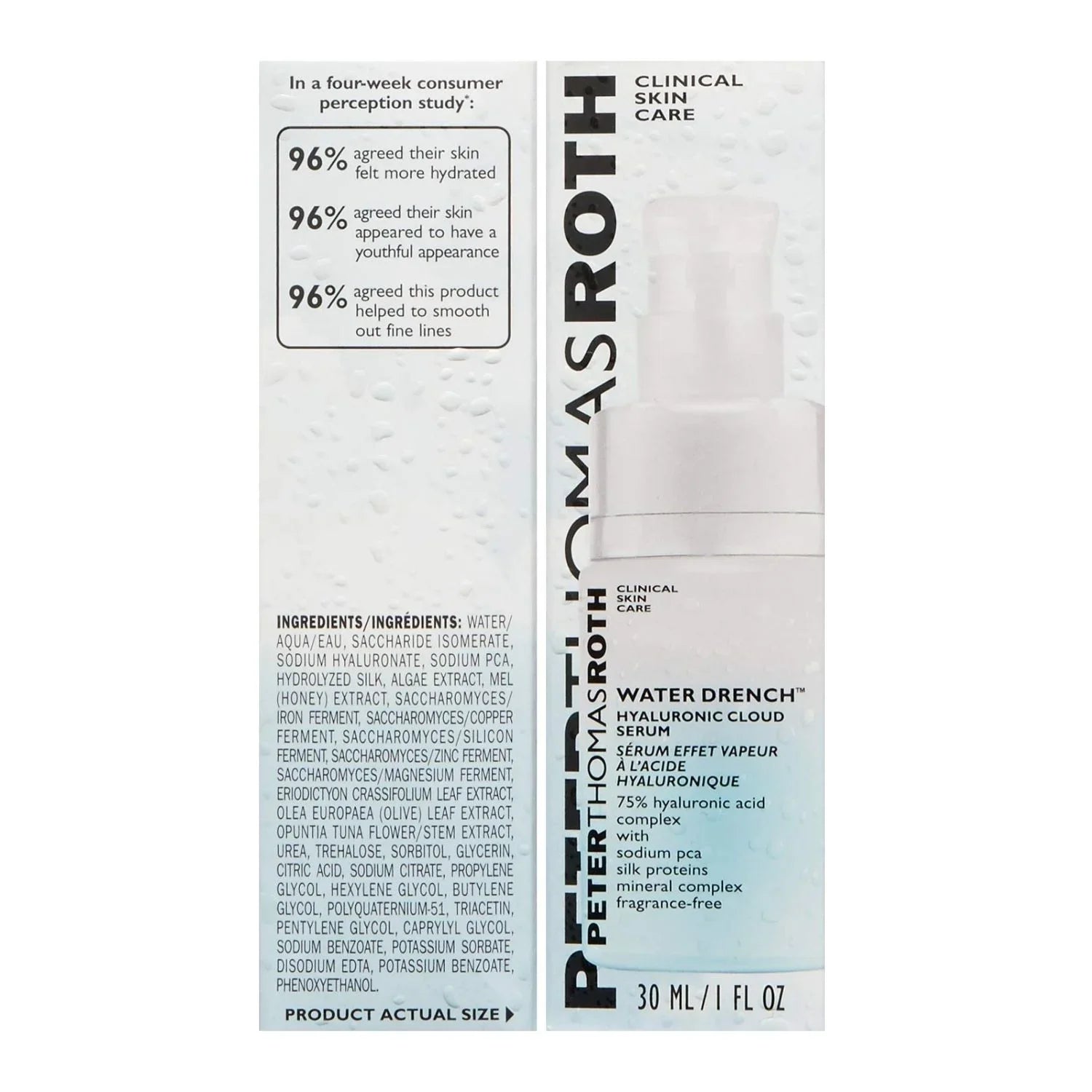 Peter Thomas Roth Drench Hyaluronic Anti Aging Cloud Serum for Dry and Oily Skin 1 oz