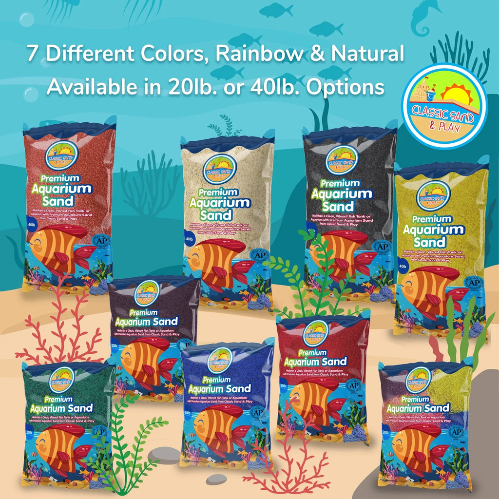 CLASSIC SAND & PLAY Natural Aquarium Sand for Freshwater and Saltwater Tanks; 40 lb. Orange