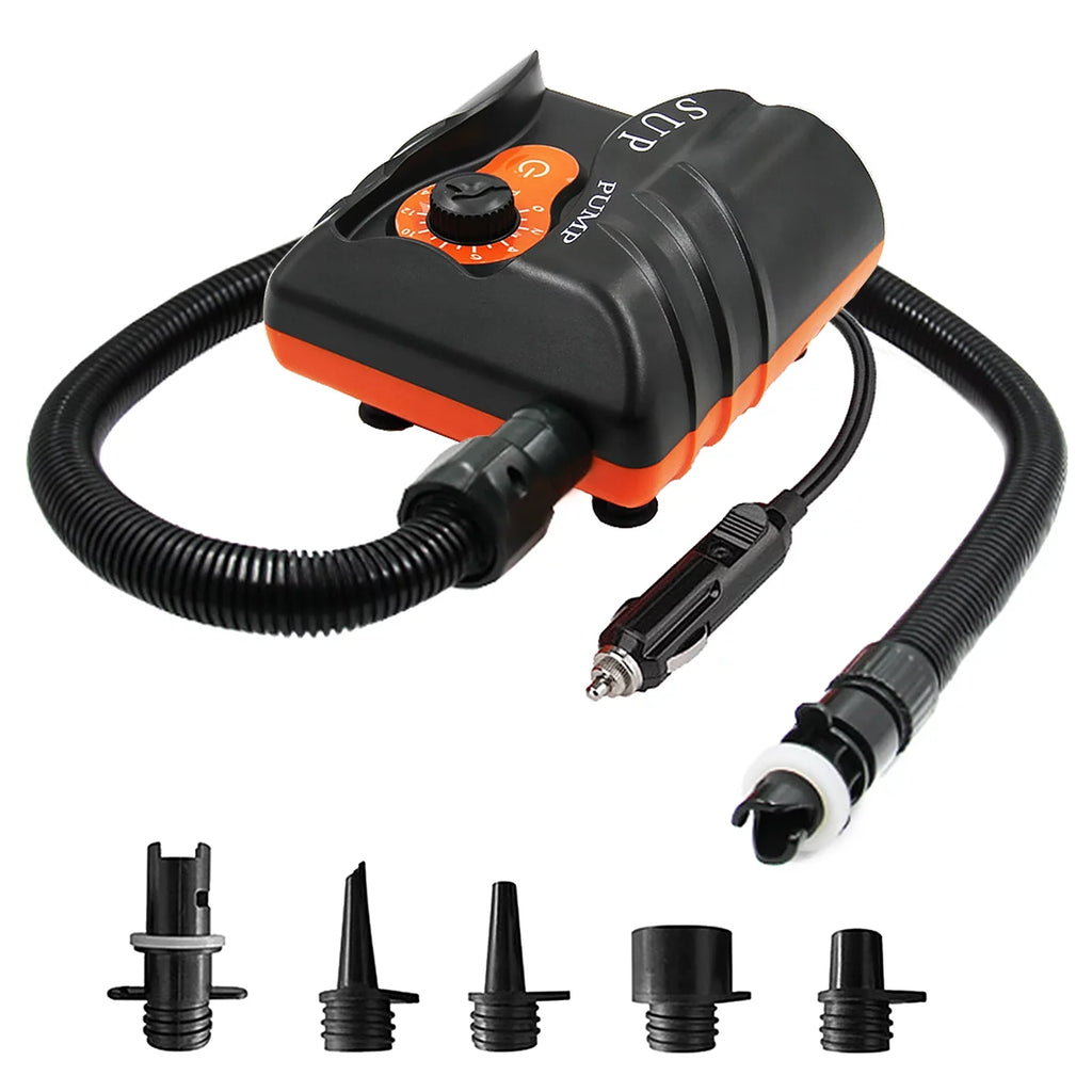 EasytoUse 16 PSI Powered Air Pump with 6 Nozzles for Inflatables and Boats; Edition