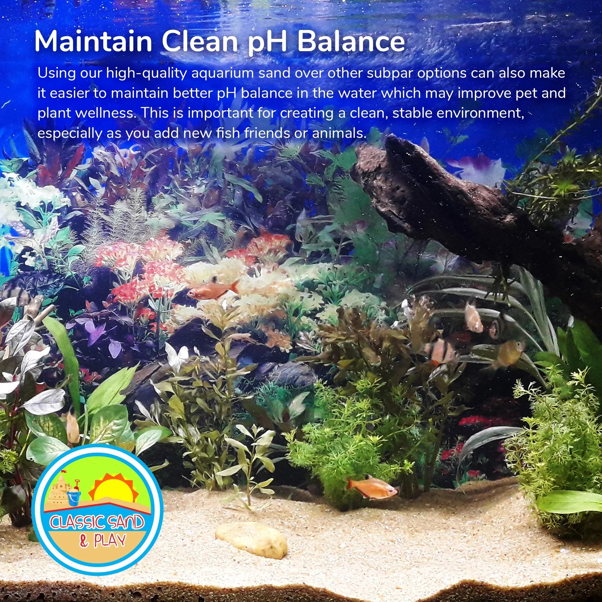 CLASSIC SAND & PLAY Natural Aquarium Sand for Freshwater and Saltwater Tanks; 40 lb. Orange