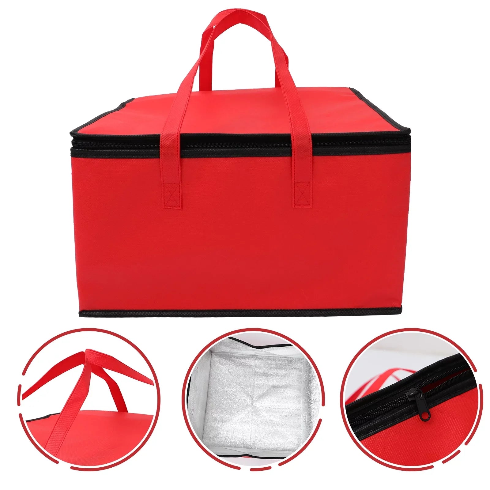 Homemaxs Baginsulated Lunch Delivery Thermal Grocery Tote Cooler Bags Warmer Portable Take Fluidproof Sea