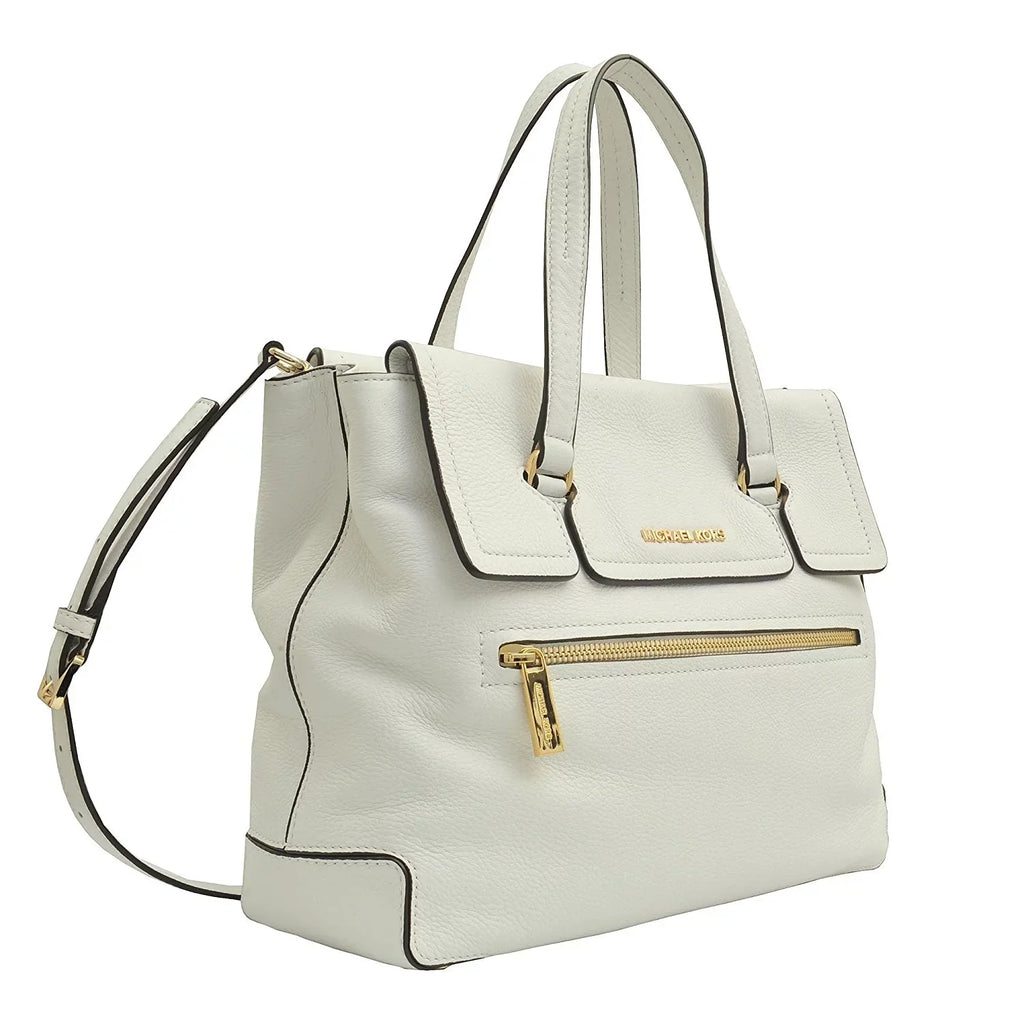 MICHAEL Michael Kors Mackenzie Large Leather Tote in Optic White