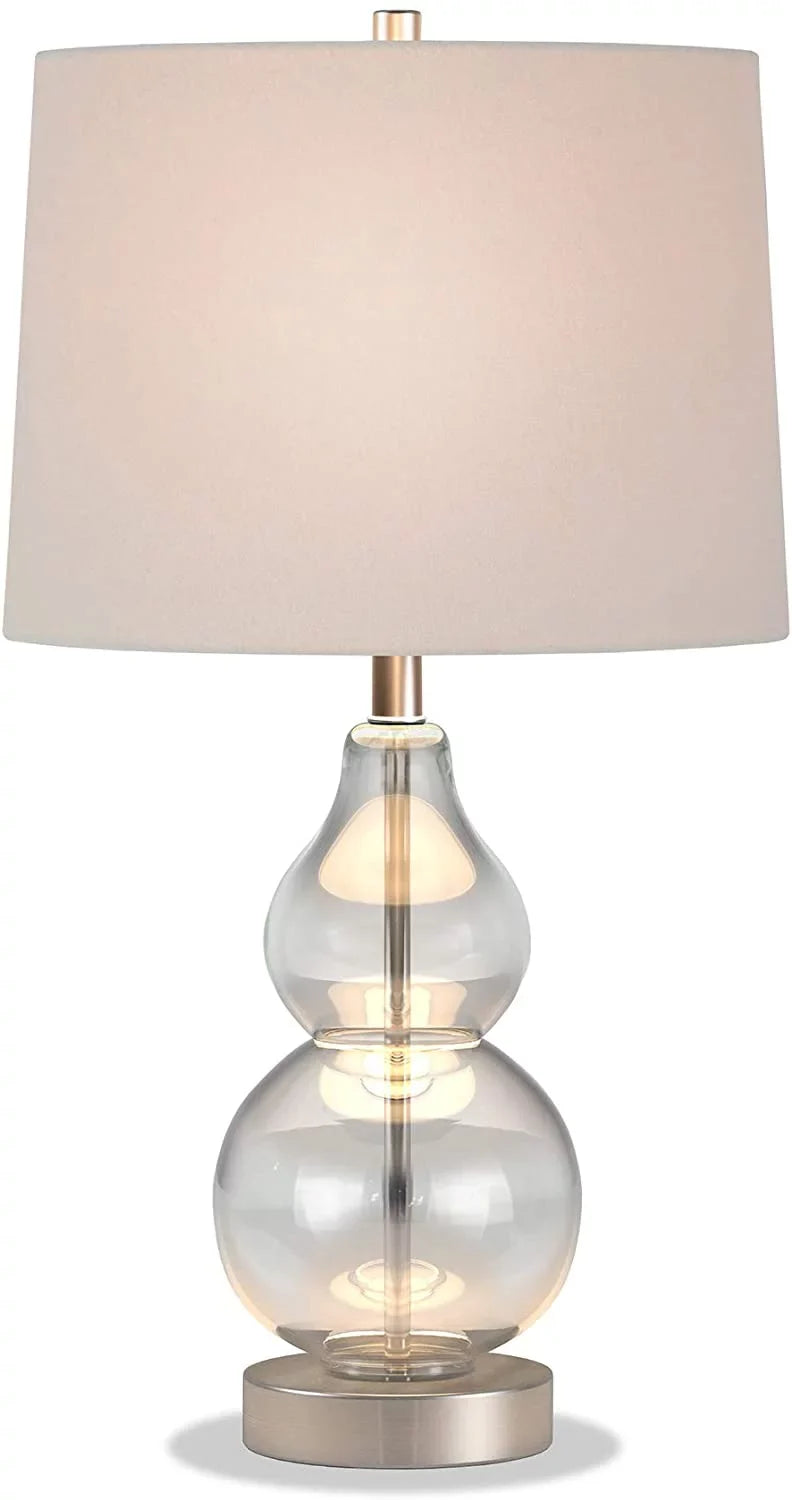 Evelyn&Zoe 21" Table Lamp with White Drum Linen Shade