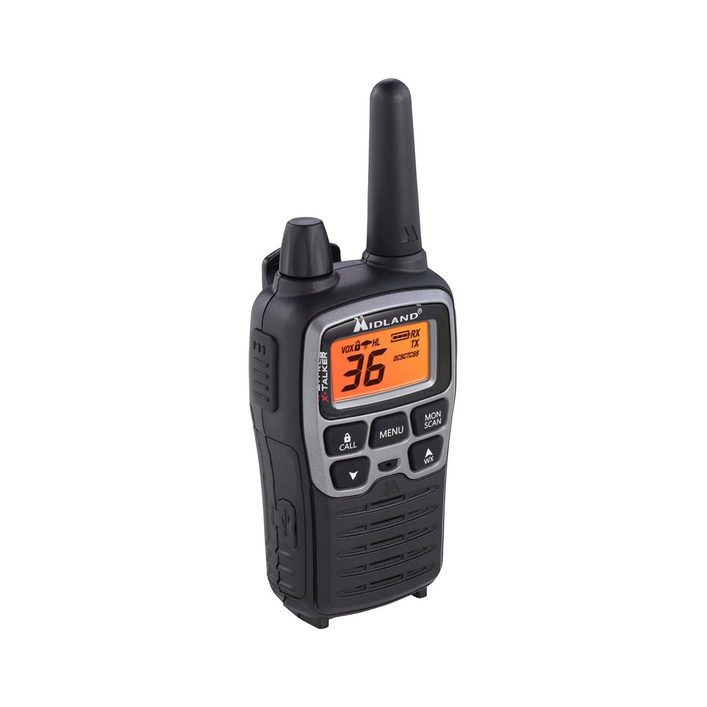 Midland X-Talker T71VP3 FRS Two-Way Radio bundle 38-mile; Walkie Talkies; 36 Channels; Black