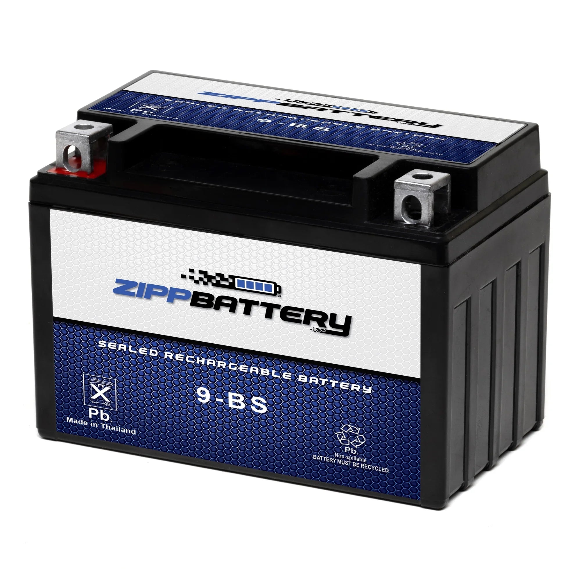 Zipp Battery YTX9-BS (9-BS 12 Volt;8 Ah; 120 CCA) Motorcycle Battery for Kawasaki 636cc Zx636-b C Ninja Zx-6r 2003