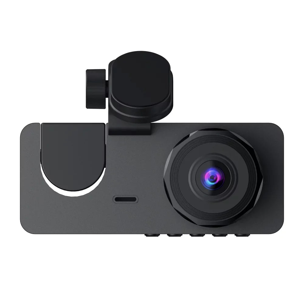 Shinysix 1080P DVR Dash Camera Front & Inside & Rear Camera Driving Recorder 2 millimeter Screen Dashcam Support Night-Vision Loop Recording Motion Detection One-Key Lock
