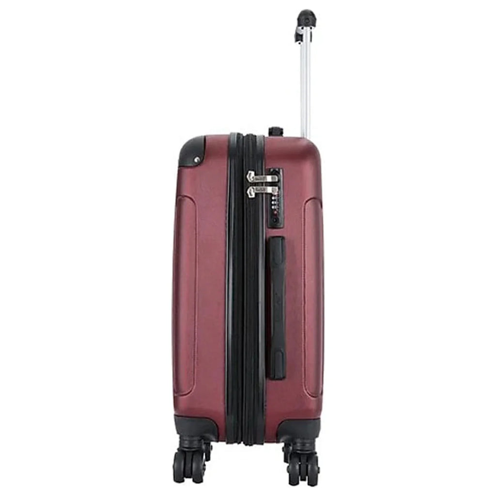 DUKAP INTELY Plastic 4-Wheel Spinner Luggage Wine (DKINT00S-WIN)