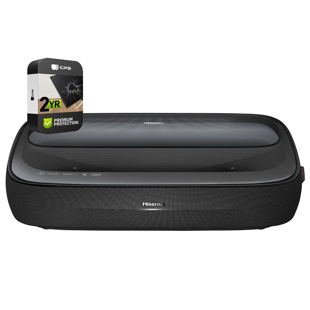 Hisense 100L9G-CINE-A 100L9G 4K UHD Laser TV; UST Ultra Short Throw Projector (Renewed) Bundle with 2 YR CPS Enhanced Protection Pack