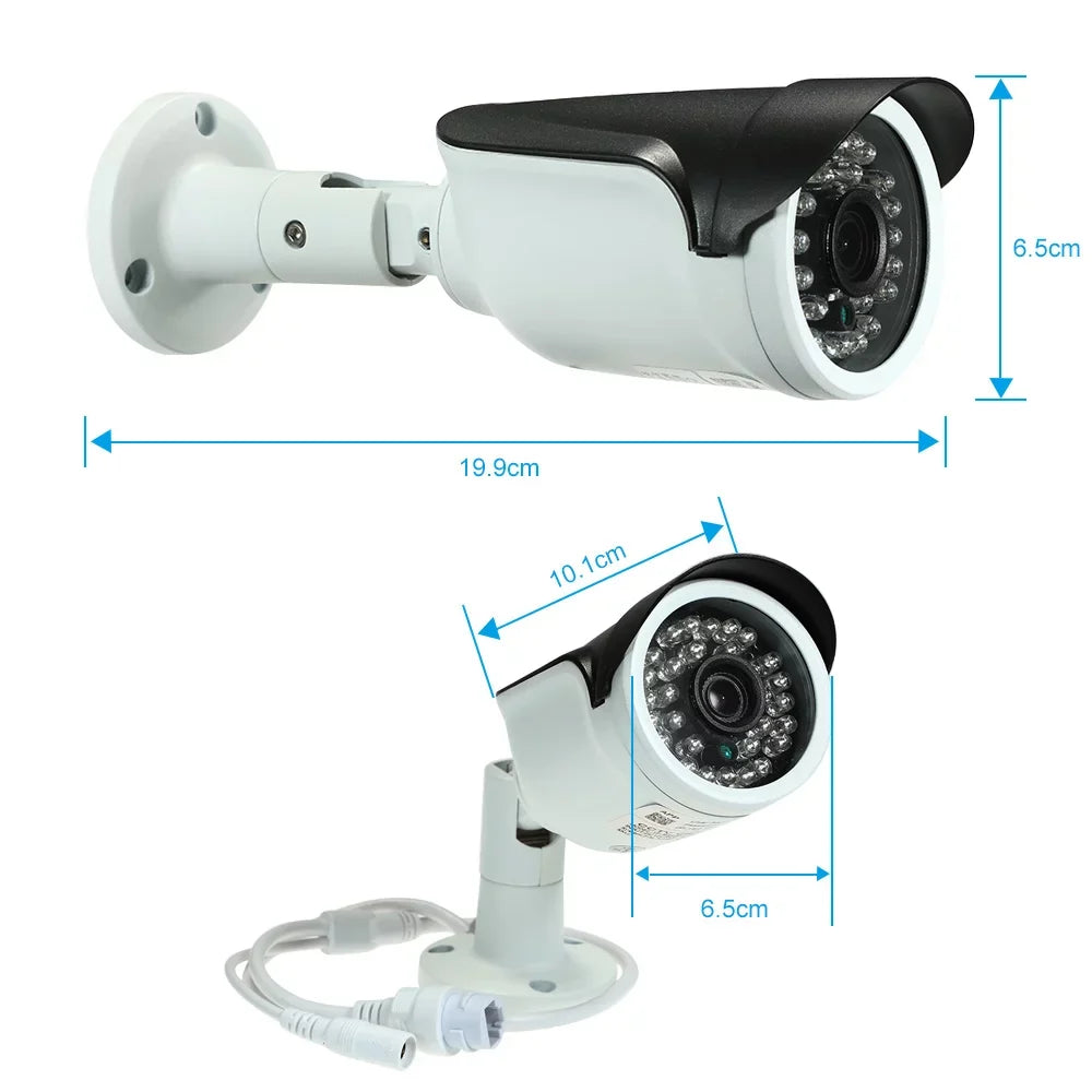 4MP HD POE IP Camera with 1080P/1440P/1520P Resolution; 1/2.7 Cam for High-Quality Imaging