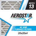 Aerostar 20x20x4 MERV 13; Air Filter; 20 x 20 x 4; Box of 4