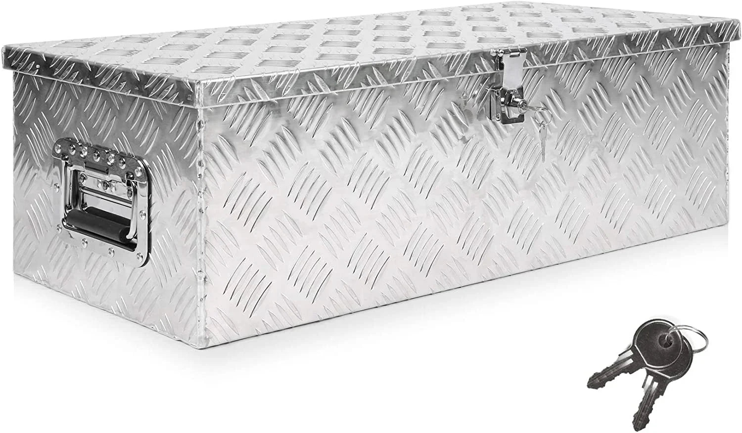 Heavy Duty 30'' Aluminum Tool Box Truck Tool Boxes for Bed of Truck Pickup Storage w/Lock Silver