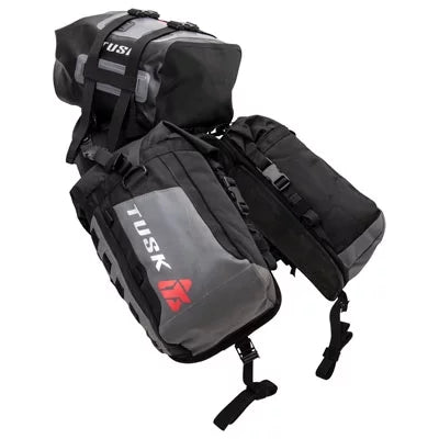 Tusk Excursion Rackless Luggage System w/ X-Small Dry Duffel Tail Bag Standard Heat Shield For KTM 690 SMC 2007-2010
