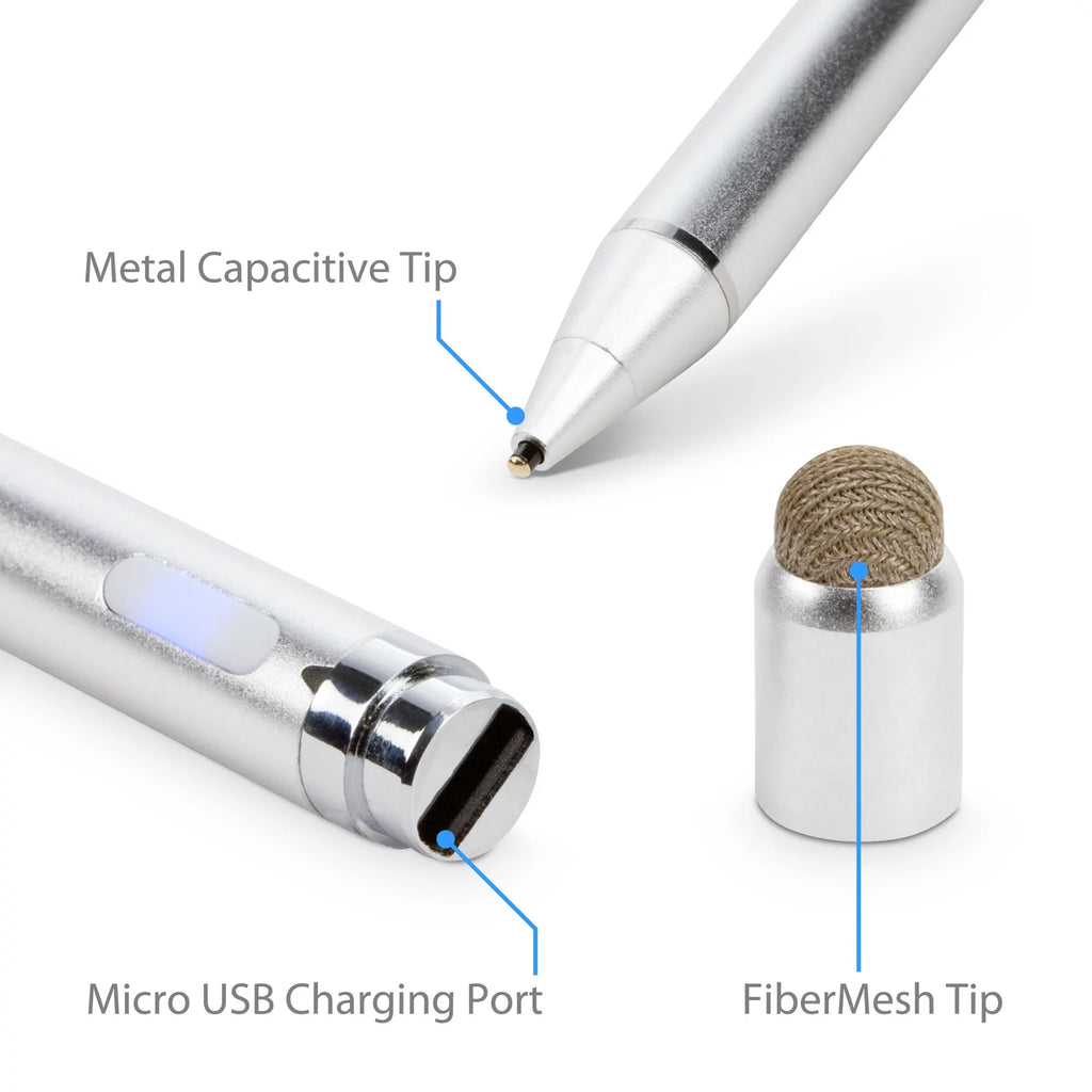 Lenovo C330 Convertible 2-in-1 Chromebook (11.6") Stylus Pen; BoxWave [AccuPoint Active Stylus] Electronic Stylus with Ultra Fine Tip - Metallic Silver
