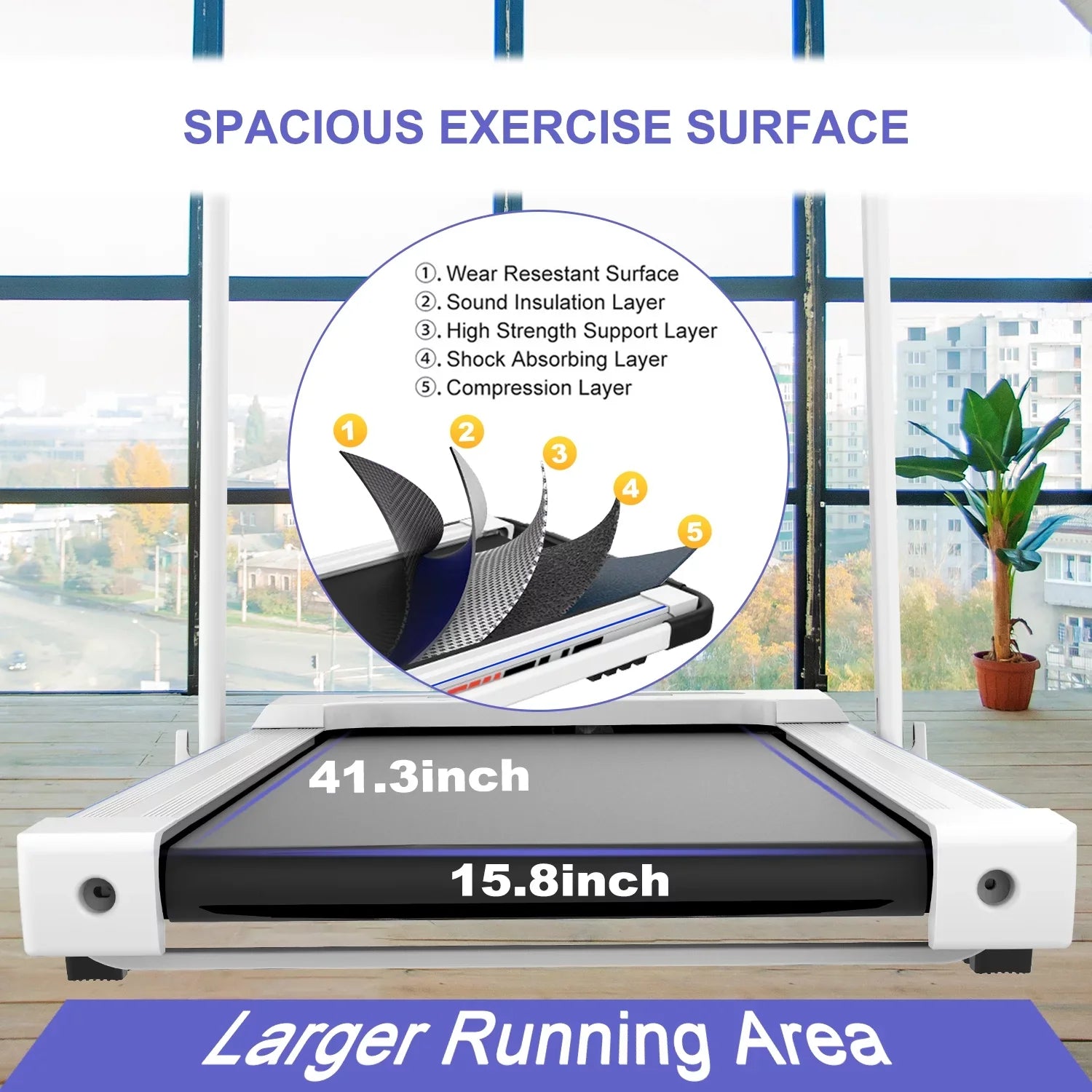 ikayaa FYC 2 in 1 Under Desk Treadmill - 2.5 HP Folding Treadmill for Home; Installation-Free Foldable Treadmill Compact Powered Running Device; Remote Control & LED Display Walking Running Joggi