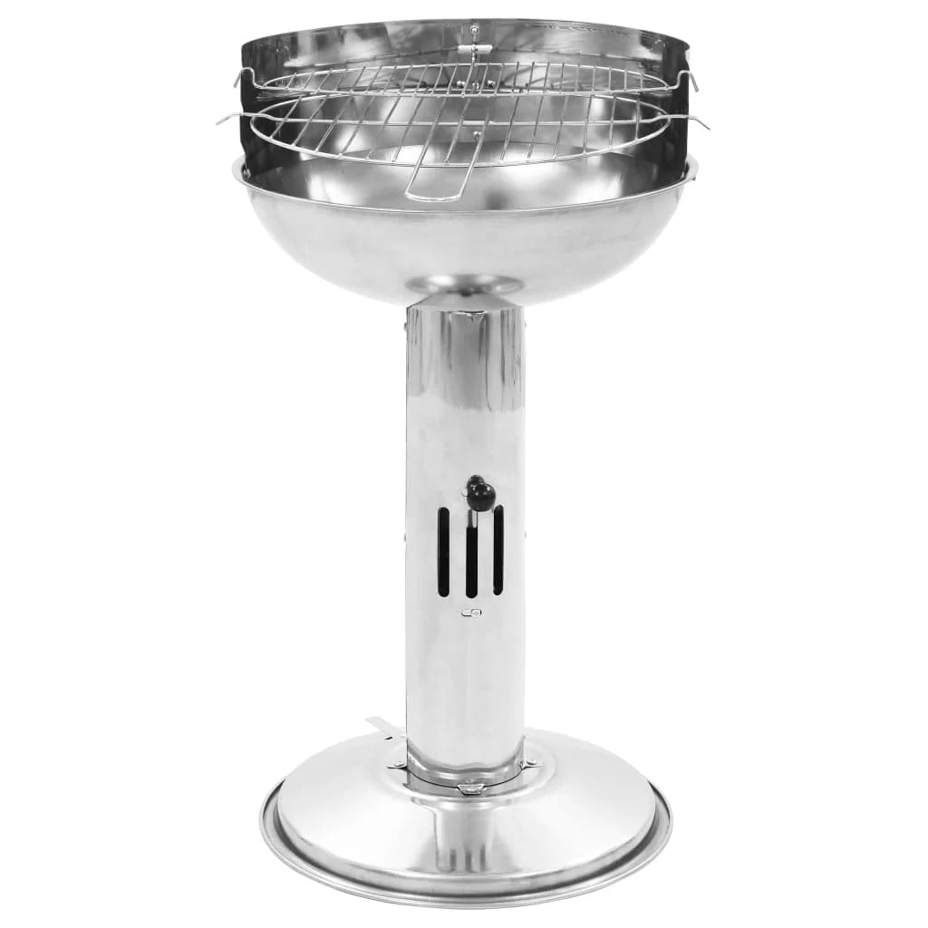 Buyweek Pedestal Charcoal BBQ Grill Stainless Steel