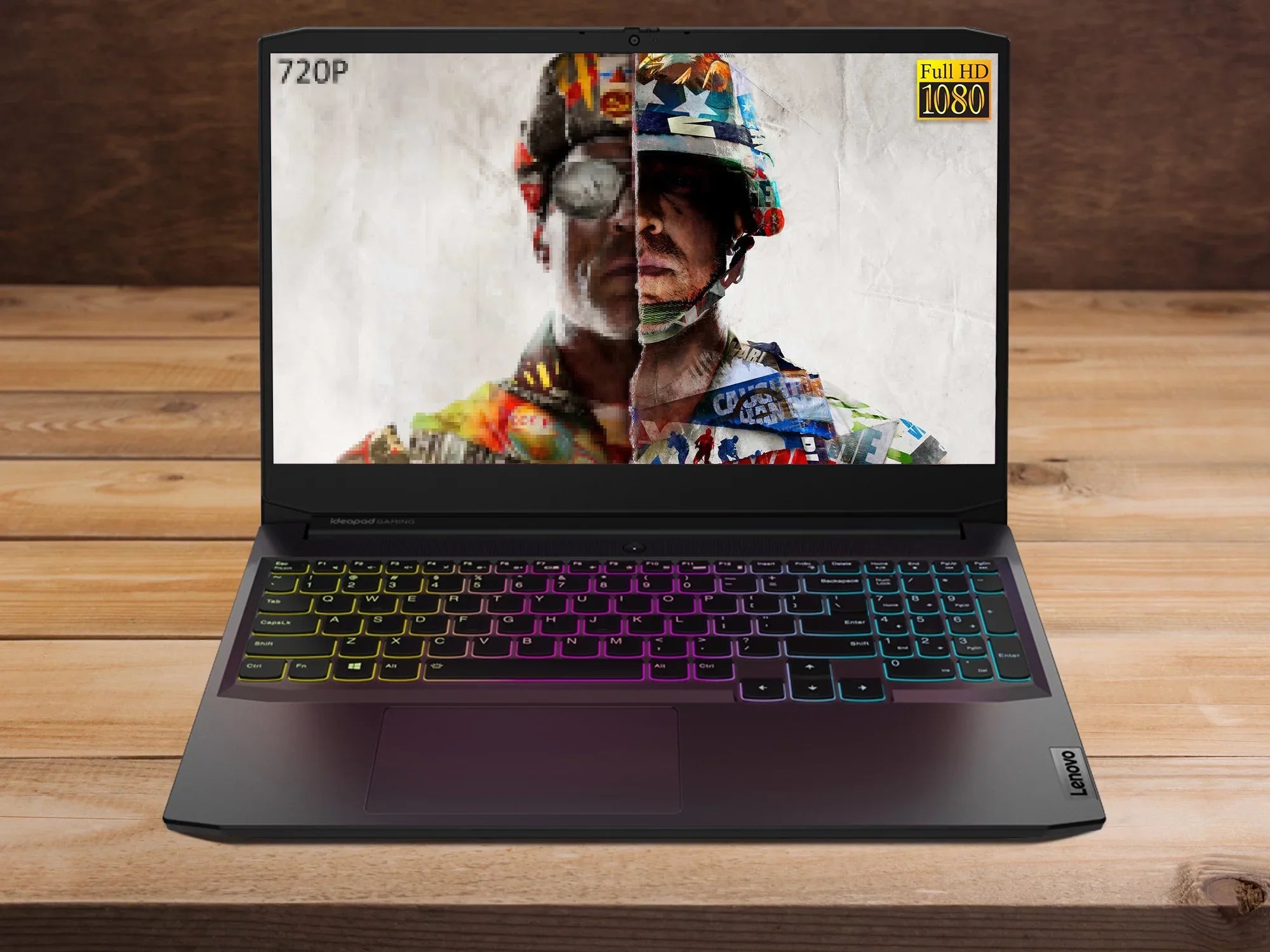 Lenovo IdeaPad 3 Gaming Laptop; 15.6" 120Hz FHD Display; AMD Ryzen 5 5600H Upto 4.2GHz; 8GB RAM; 512GB NVMe SSD; NVIDIA GeForce RTX 3050; HDMI; Wi-Fi; Bluetooth; Windows 10 Pro