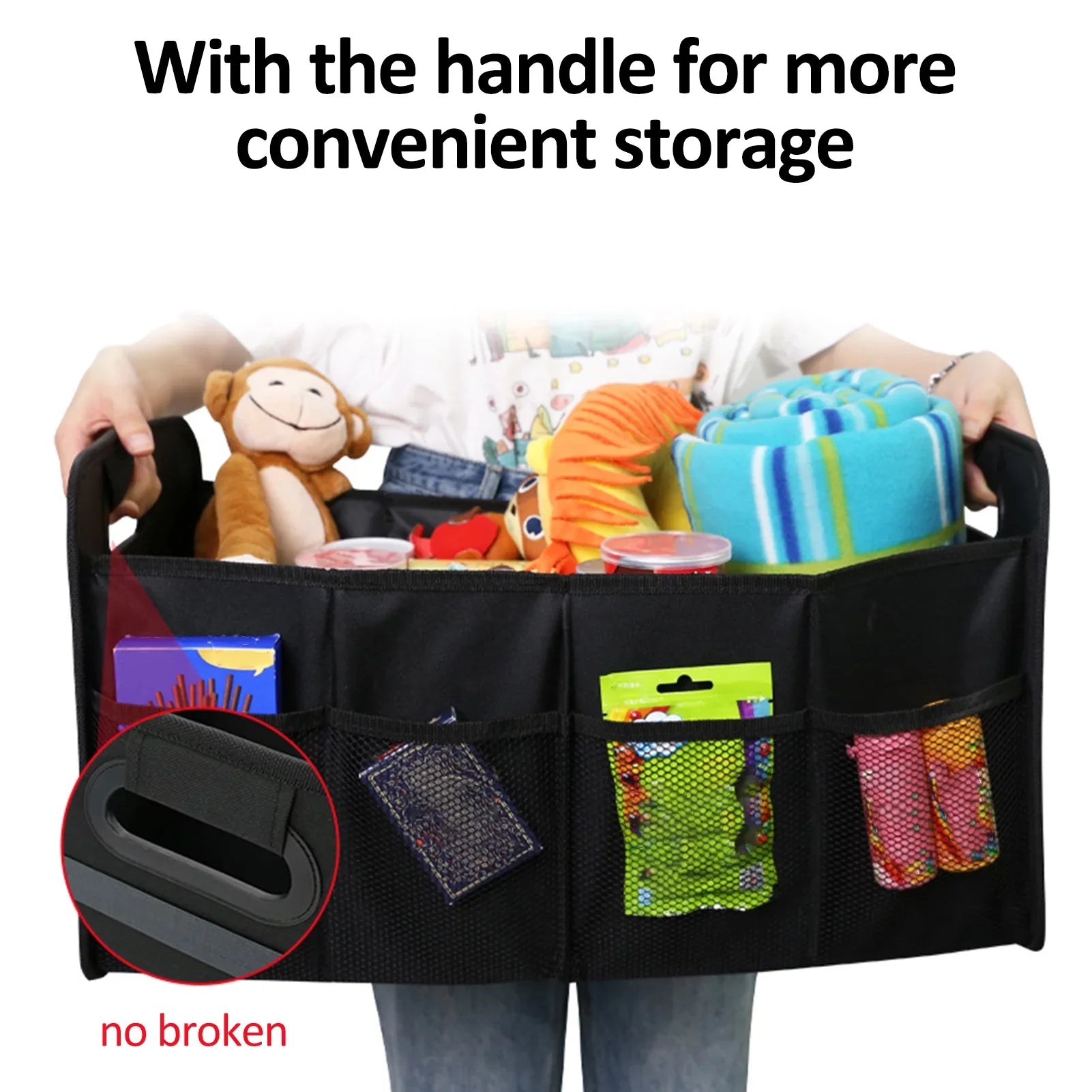 moobody Car Trunk Organizer Car Trunk Storage Box Automotive Cargo Organizer Folding Car Storage Box 55L