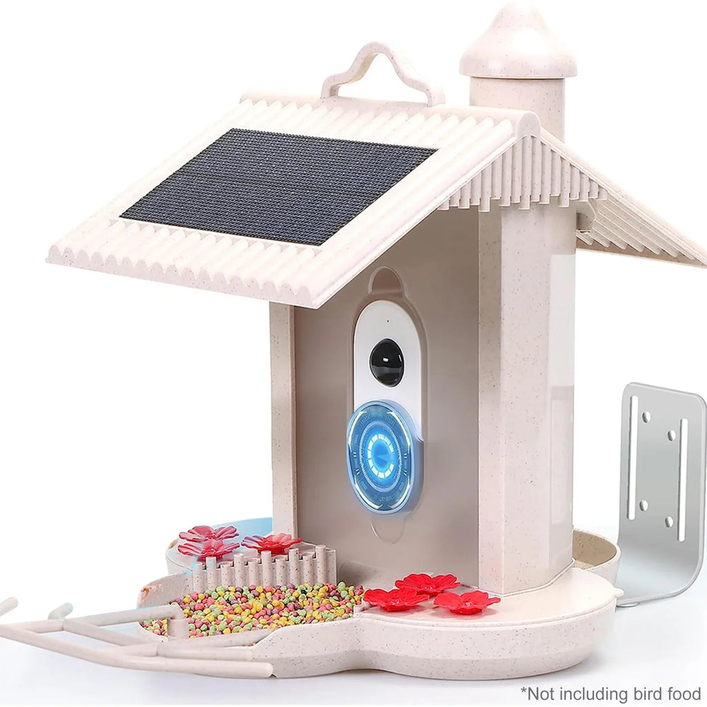WIFI Smart Bird Feeder Camera 1080P Auto Capture Bird Video and Motion Detection Real-time Notification AI Identify Bird Species IP65 Fluidproof 128G TF Cards