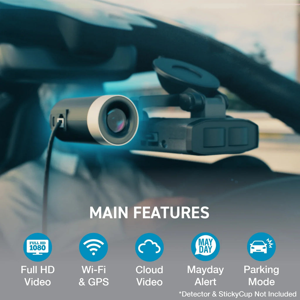 ESCORT M2 Smart Dash Cam - 1080p Full HD Video Radar Mounted Dash Camera; Dual Band Wi-Fi & CarPlay