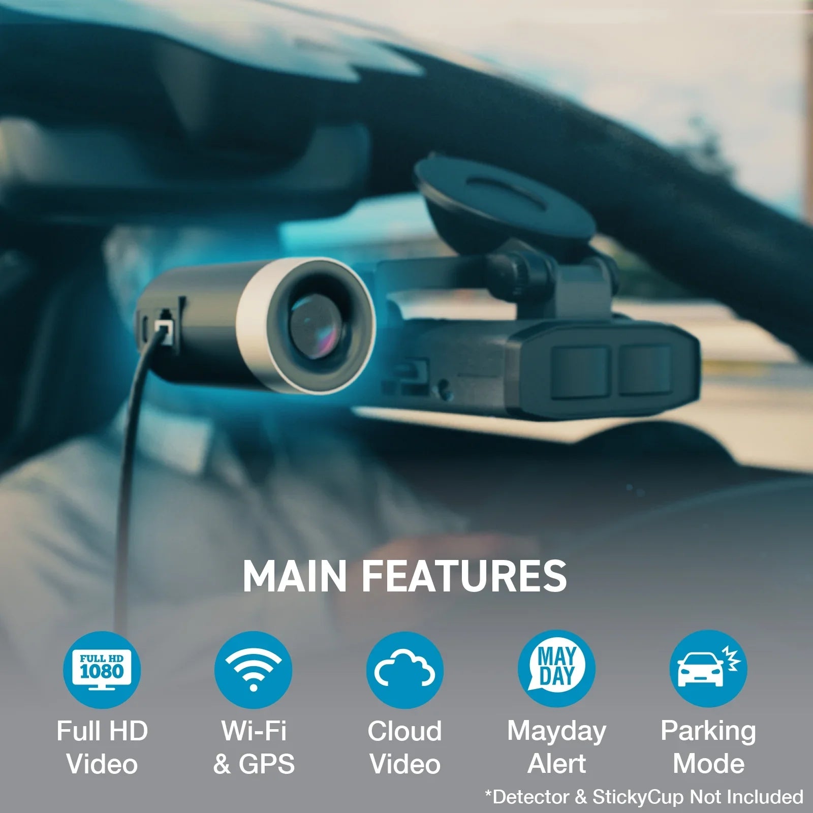 ESCORT M2 Smart Dash Cam - 1080p Full HD Video Radar Mounted Dash Camera; Dual Band Wi-Fi & CarPlay