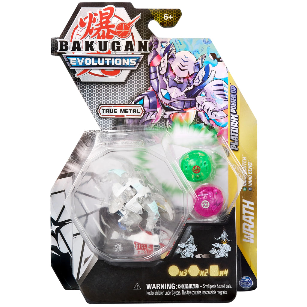 Bakugan Evolutions; Wrath with Nano Echo and Clutch Platinum Power Up Pack