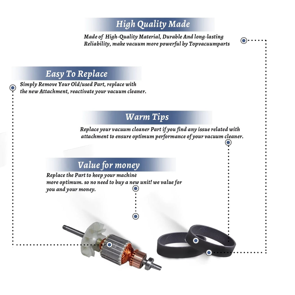 Replacement Part For Kirby Generation Series Upright Vacuum Cleaner Armature With 2Belt Free # 114789; 301289S; 301289
