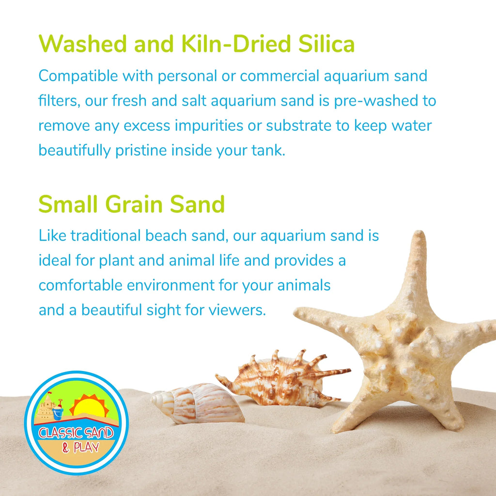 CLASSIC SAND & PLAY Natural Aquarium Sand for Freshwater and Saltwater Tanks; 40 lb. Orange