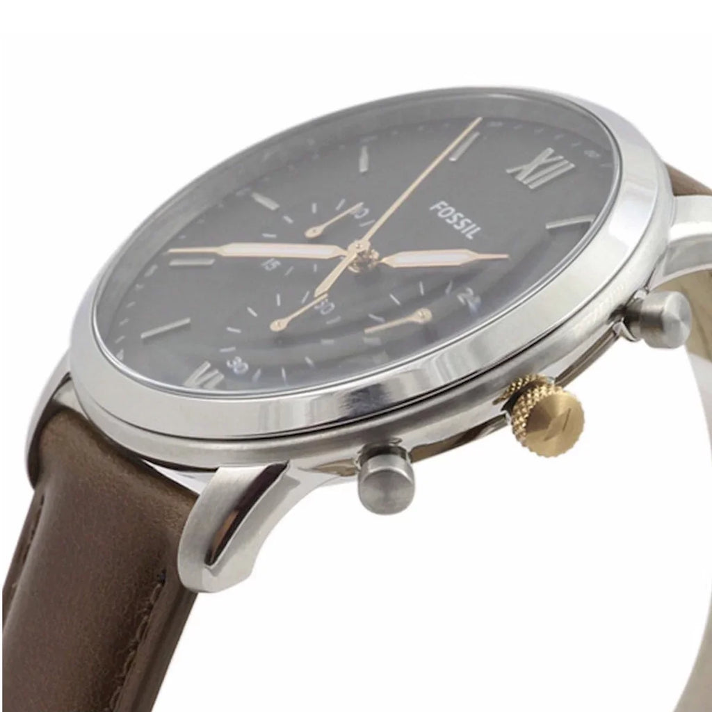 Men's Fossil Neutra Chronograph Brown Leather Band Watch FS5408