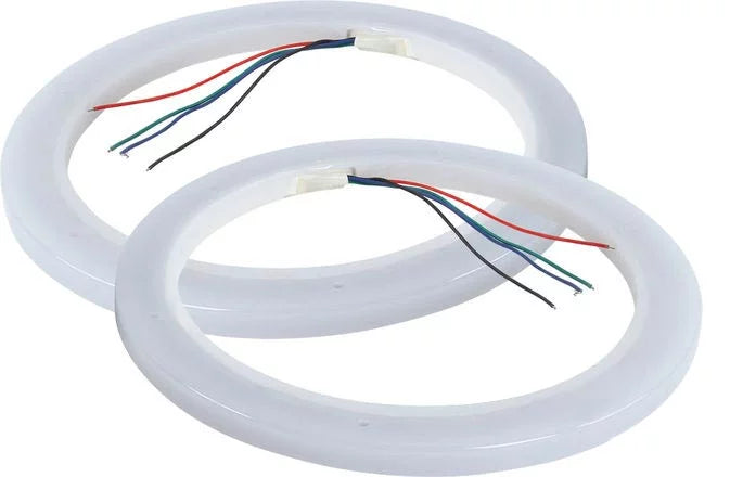 Wet Sounds Revo 12" Subwoofer; Grill; & RGB LED Ring - White Subwoofer & Silver XS Grill - 2 Ohm