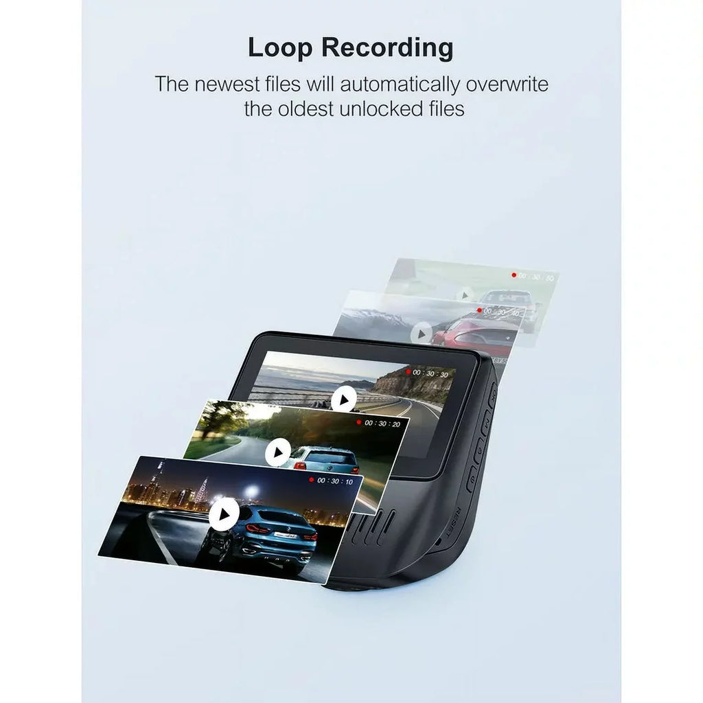 Dash Cam Front Rear; 1080P Dash Camera for Cars; 3” IPS Screen; External GPS Supported; 170°Wide Angle