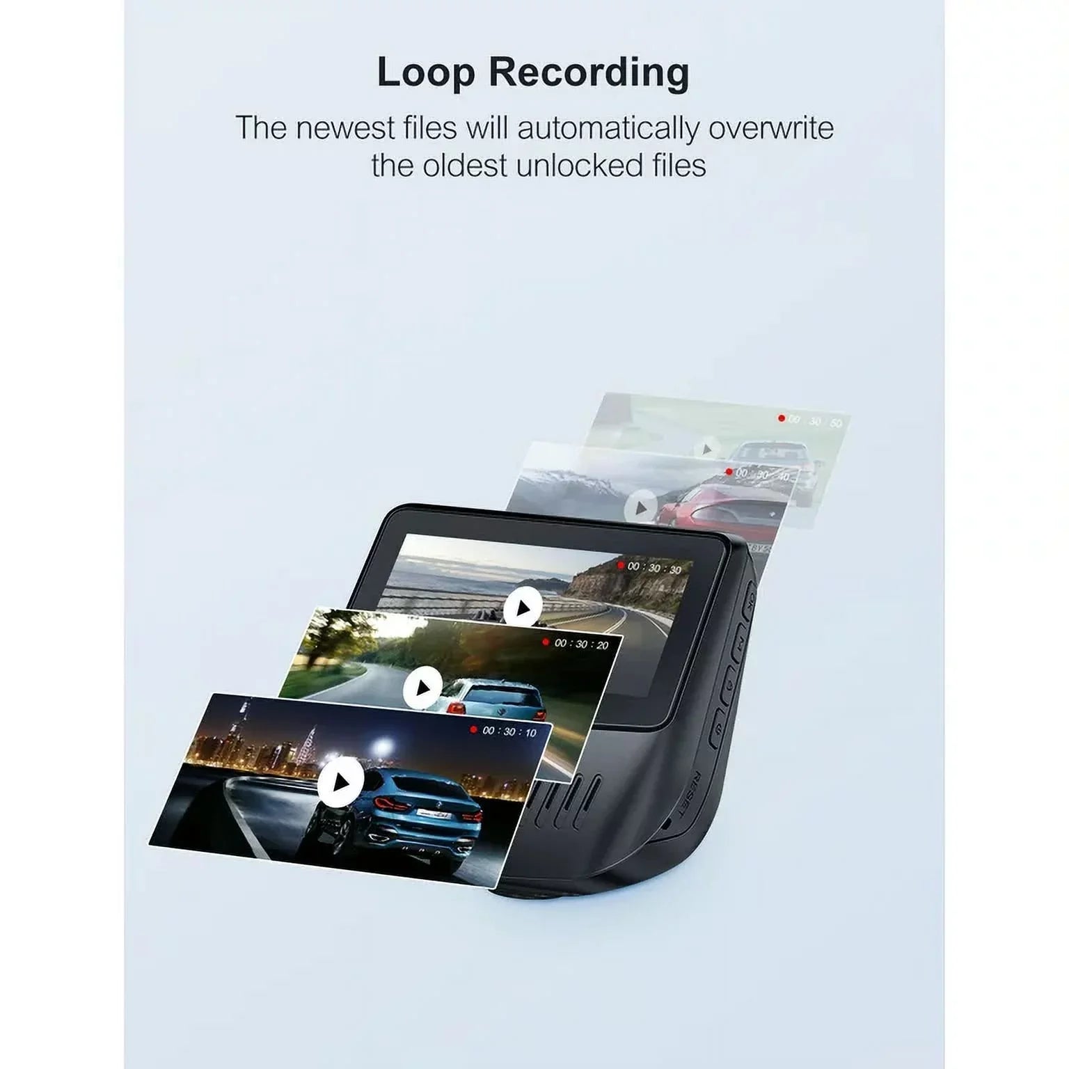Dash Cam Front Rear; 1080P Dash Camera for Cars; 3” IPS Screen; External GPS Supported; 170°Wide Angle