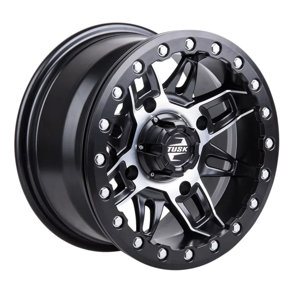 4/137 Tusk Wasatch Beadlock Wheel 15x7 5.0 + 2.0 Systemd/Black For CAN-AM Defender HD10 Pro Lone Star 2021-2022