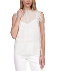 MICHAEL Michael Kors Dewdrop Chiffon Ruffled Top