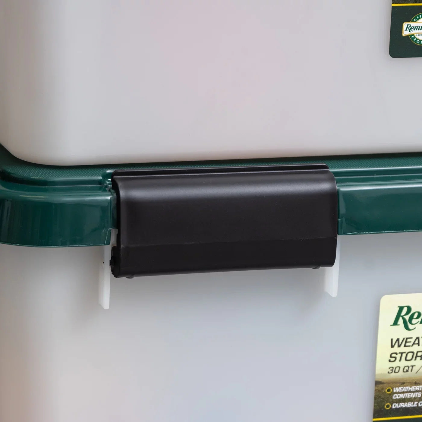 Remington® 30 Quart WeatherPro Gasket Storage Box with Buckles Hunter Green; Set of 6