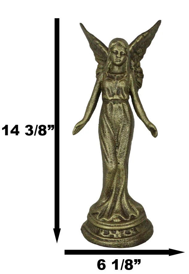 Cast Iron Rustic Enchanted Ventilatortasy Fairy Garden Pixie Faerie Standing Figurine