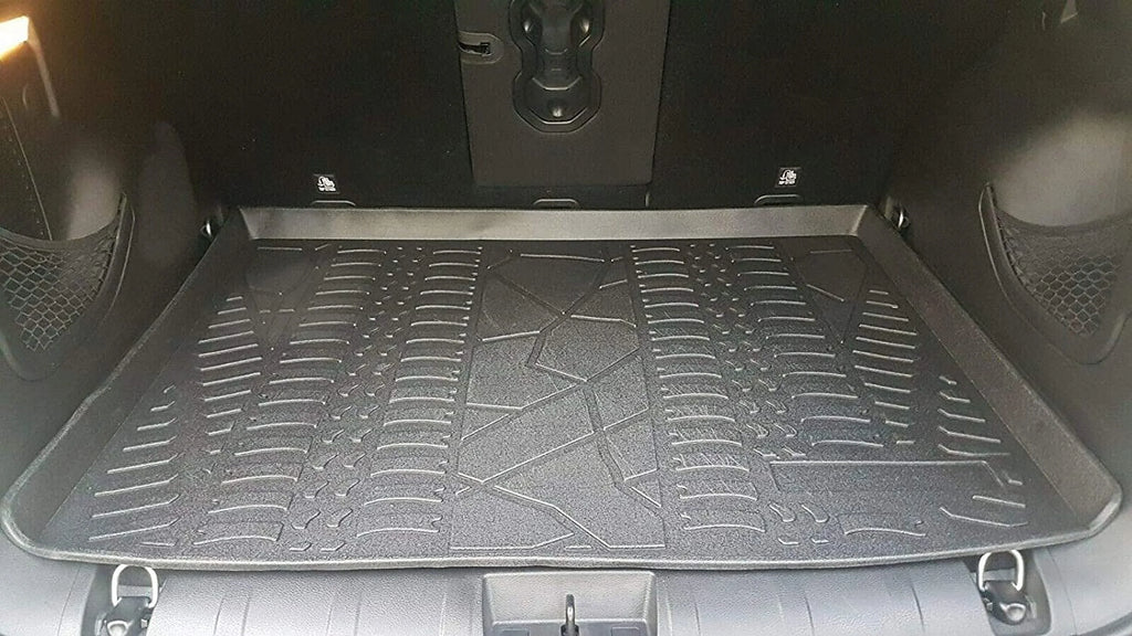 EACCESSORIES EA Cargo Liner – Trunk Mat for Jeep Renegade 2015-2023 – Weather-Resistant Trunk Mats for Cars with Raised Lip – Non-Slip Car Trunk Mat Rubber – Easy to Install – Laser Pre-Cut Design