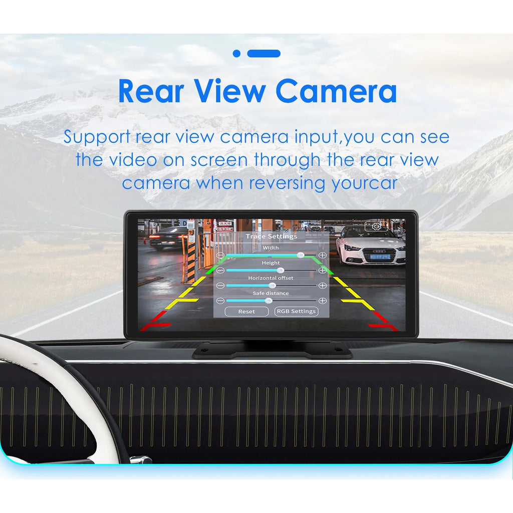 Android Auto Wireless Apple Carplay 360° Adjustable 10.26 millimeter Touchscreen Car Radio Stereo Head Unit Bluetooth GPS Navigation Player With Backup Camera