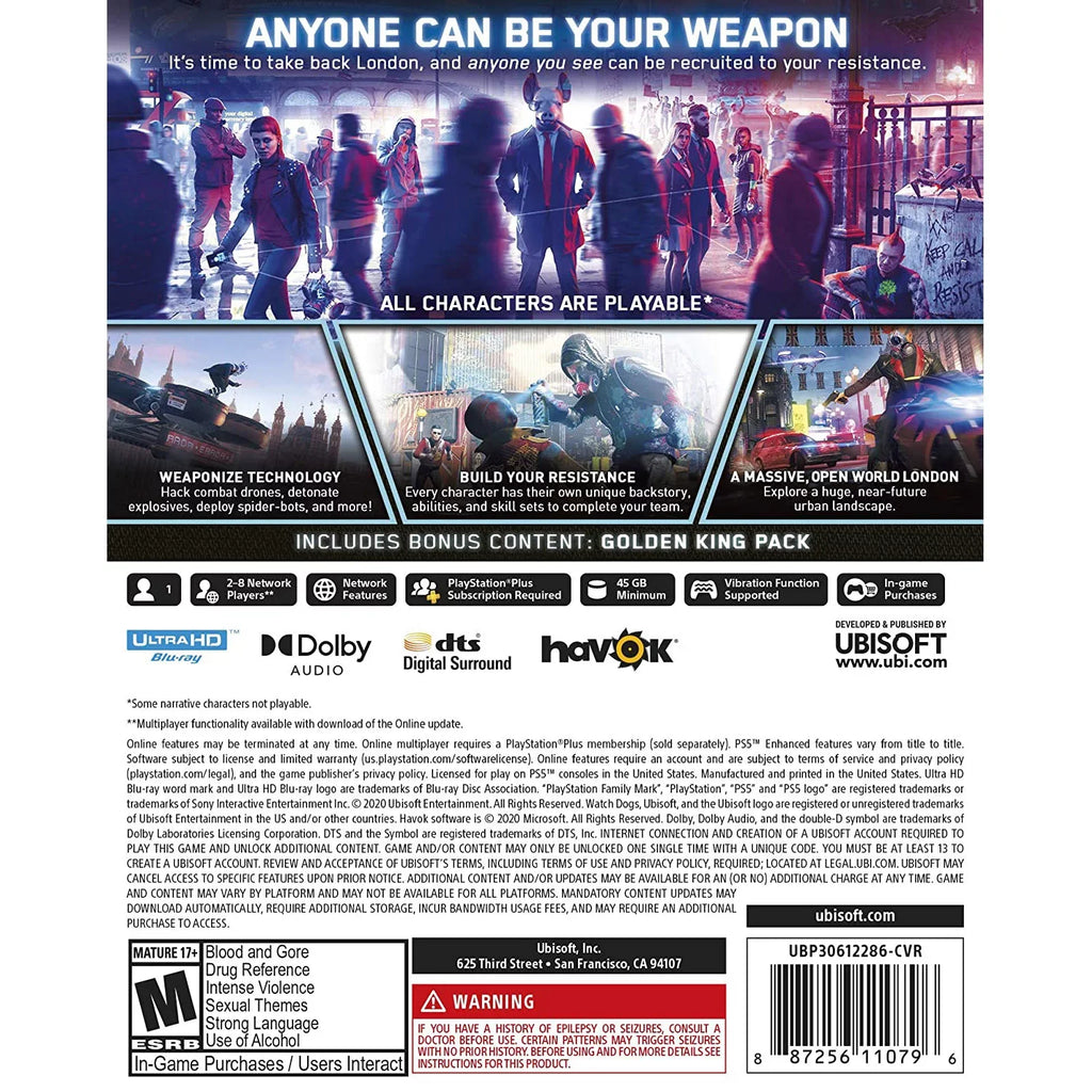 Watch Dogs: Legion and Demons Souls - Two Games For PS5