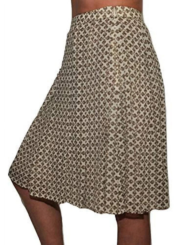 Tory Burch Chain Print Pleated Skirt Silk Chiffon; Harvest Chains; 12