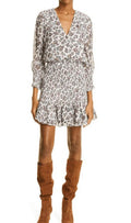 Veronica Beard Women's Saera Floral Print Smocked Chiffon Minidress; 2